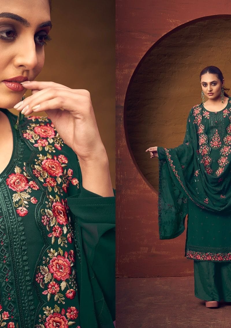 Zubeda Rangun Heavy Embroidery Duppta Work
