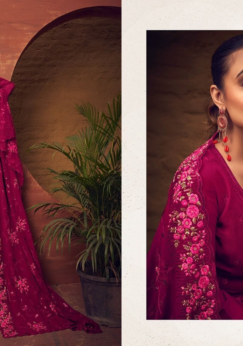 Zubeda Rangun Heavy Embroidery Duppta Work