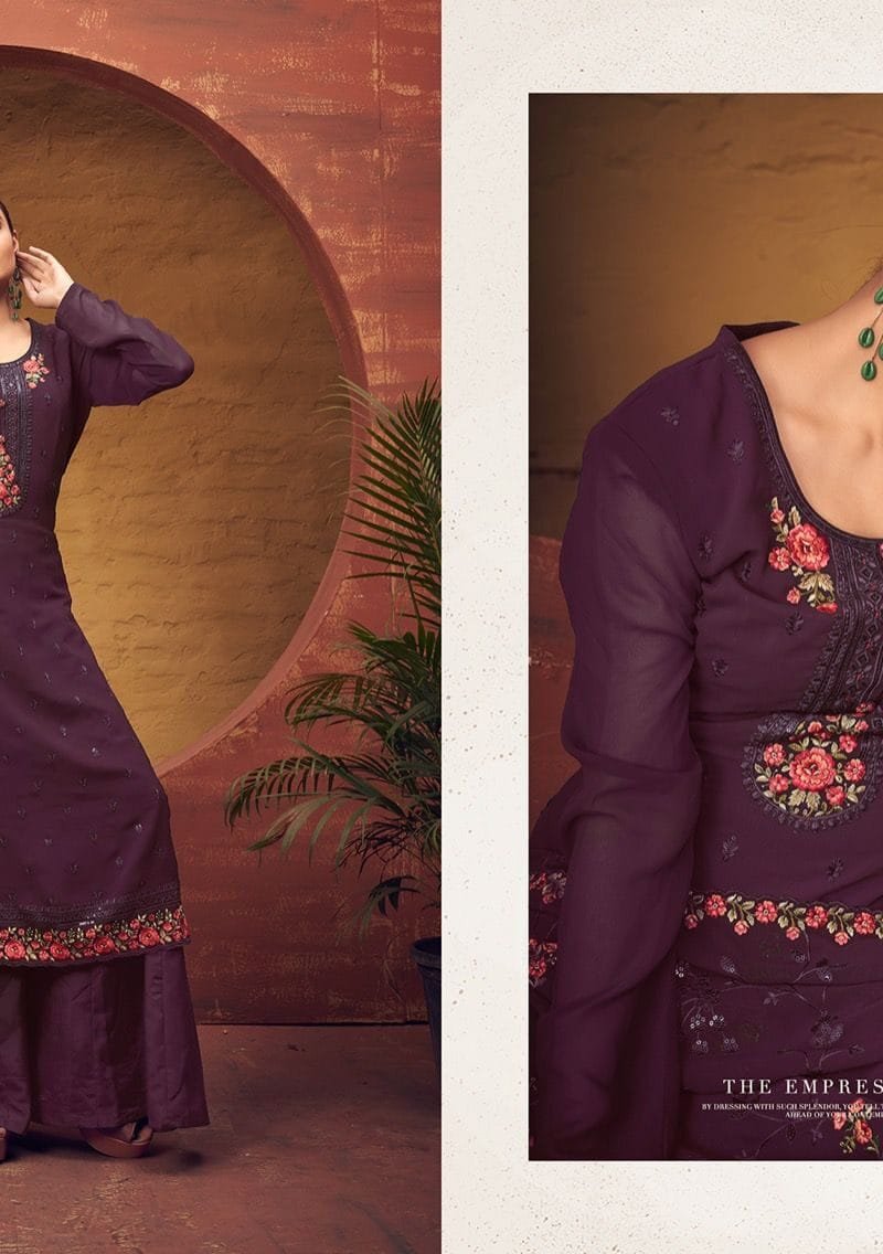 Zubeda Rangun Heavy Embroidery Duppta Work