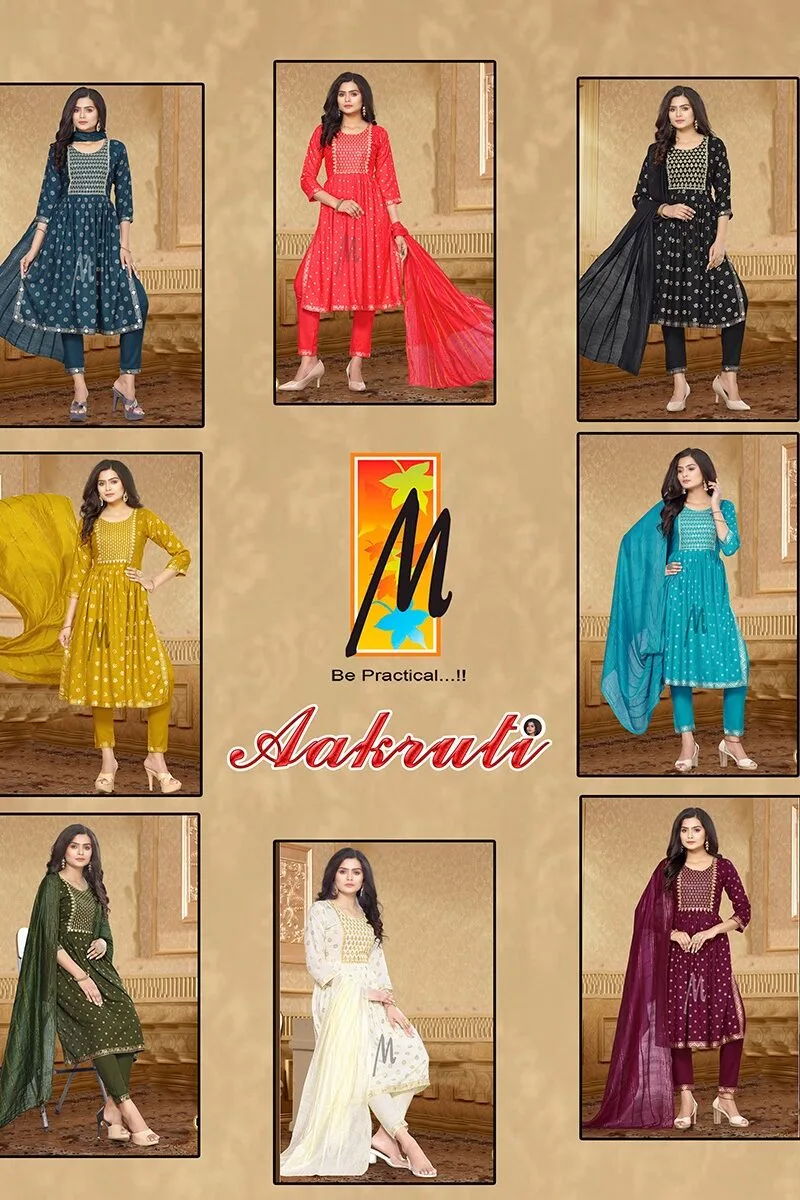 Aakruti Master Sequence Work Kurti with Bottom & Dupatta