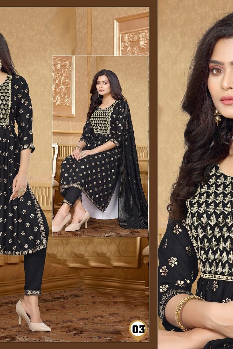 Aakruti Master Sequence Work Kurti with Bottom & Dupatta