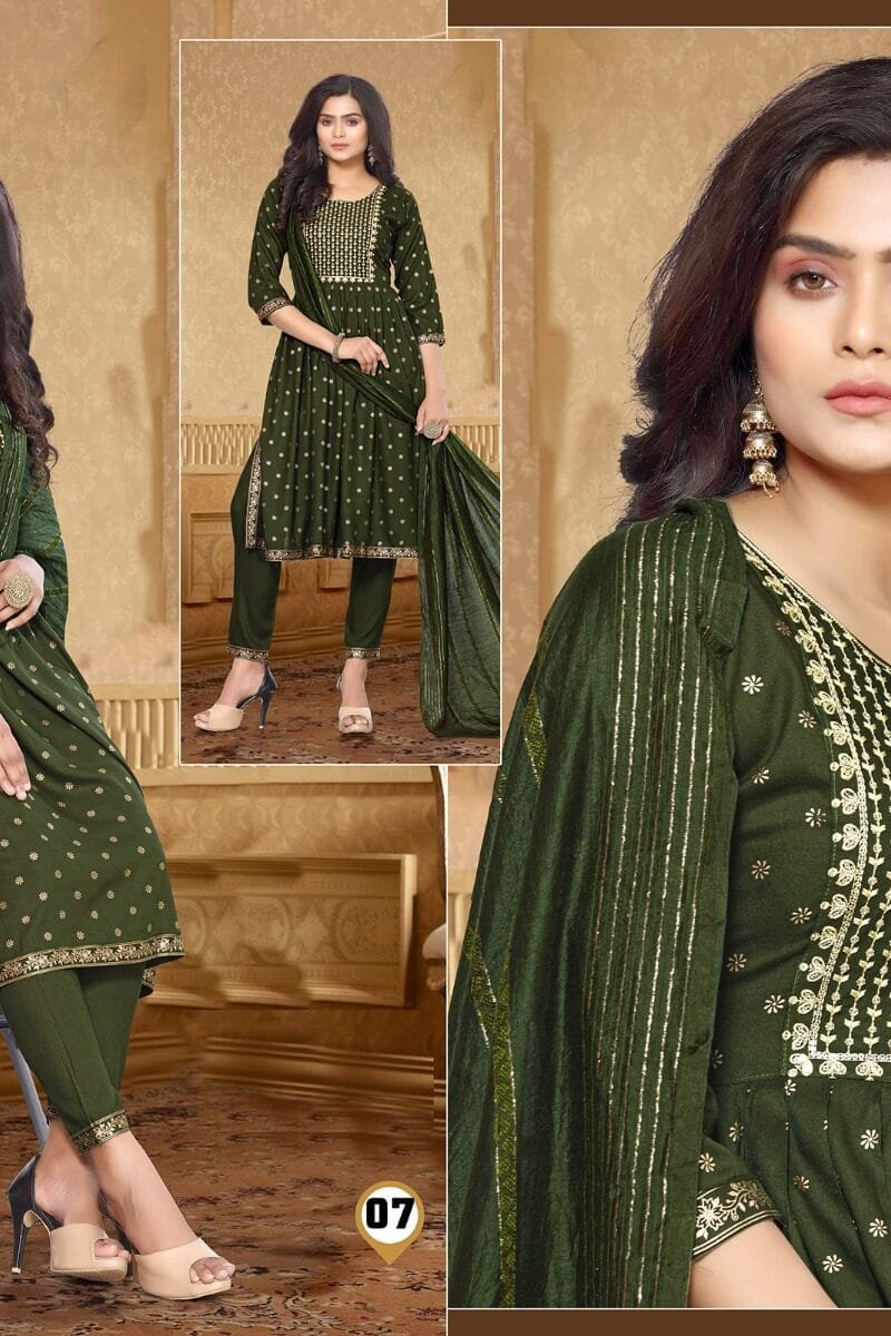 Aakruti Master Sequence Work Kurti with Bottom & Dupatta