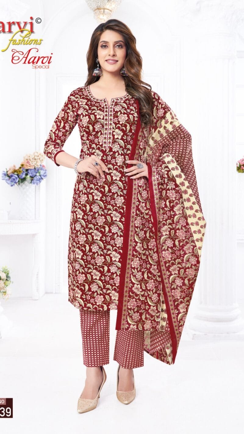 Aarvi Special Vol 19 Aarvi Fashion Wholesale Cotton Dress Material