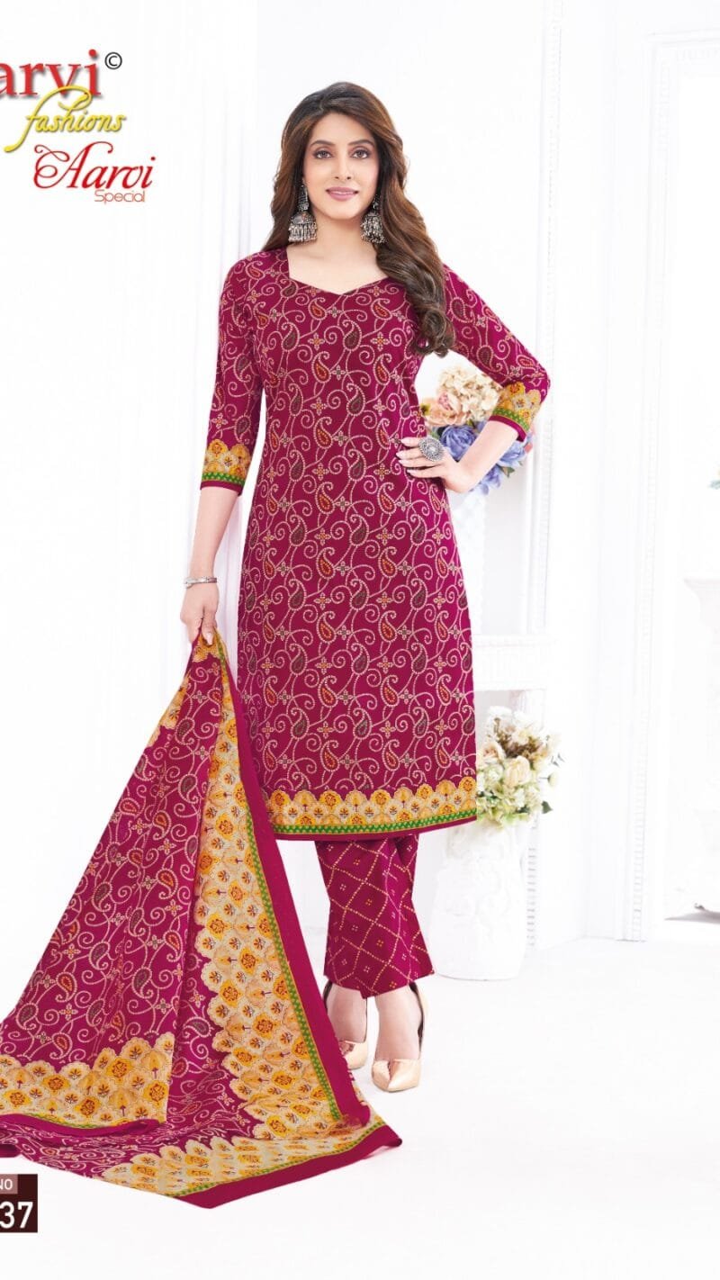 Aarvi Special Vol 19 Aarvi Fashion Wholesale Cotton Dress Material
