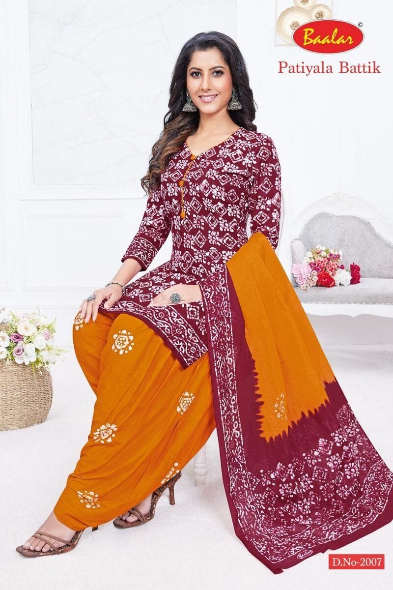 Baalar Battik Patiyala Special Vol 2 Wholesale Cotton Dress Material