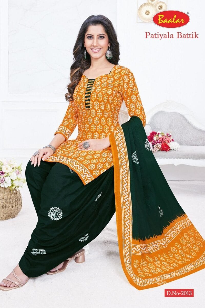 Baalar Battik Patiyala Special Vol 2 Wholesale Cotton Dress Material