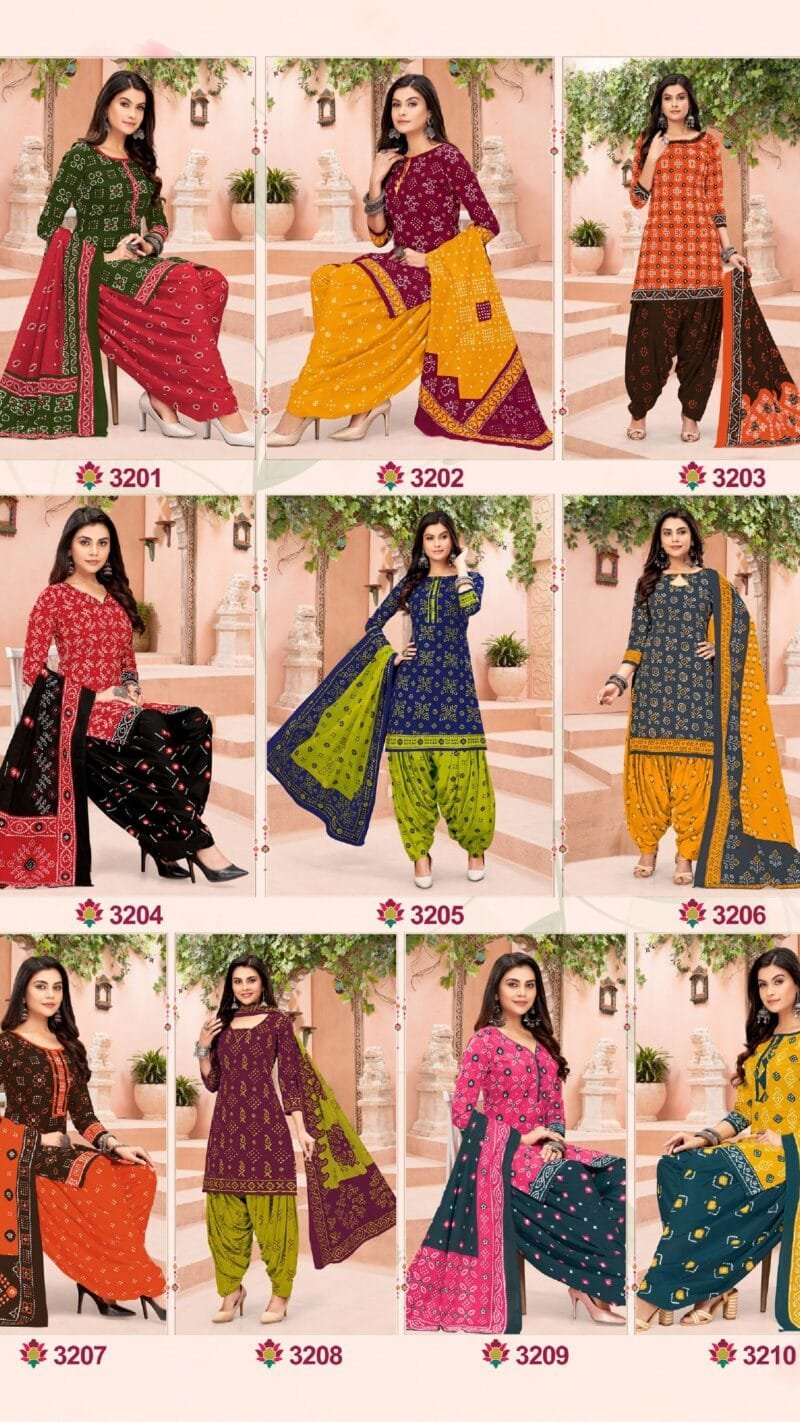 Bandhani Special Vol 32 Patidar Mills Wholesale Cotton Dress Material