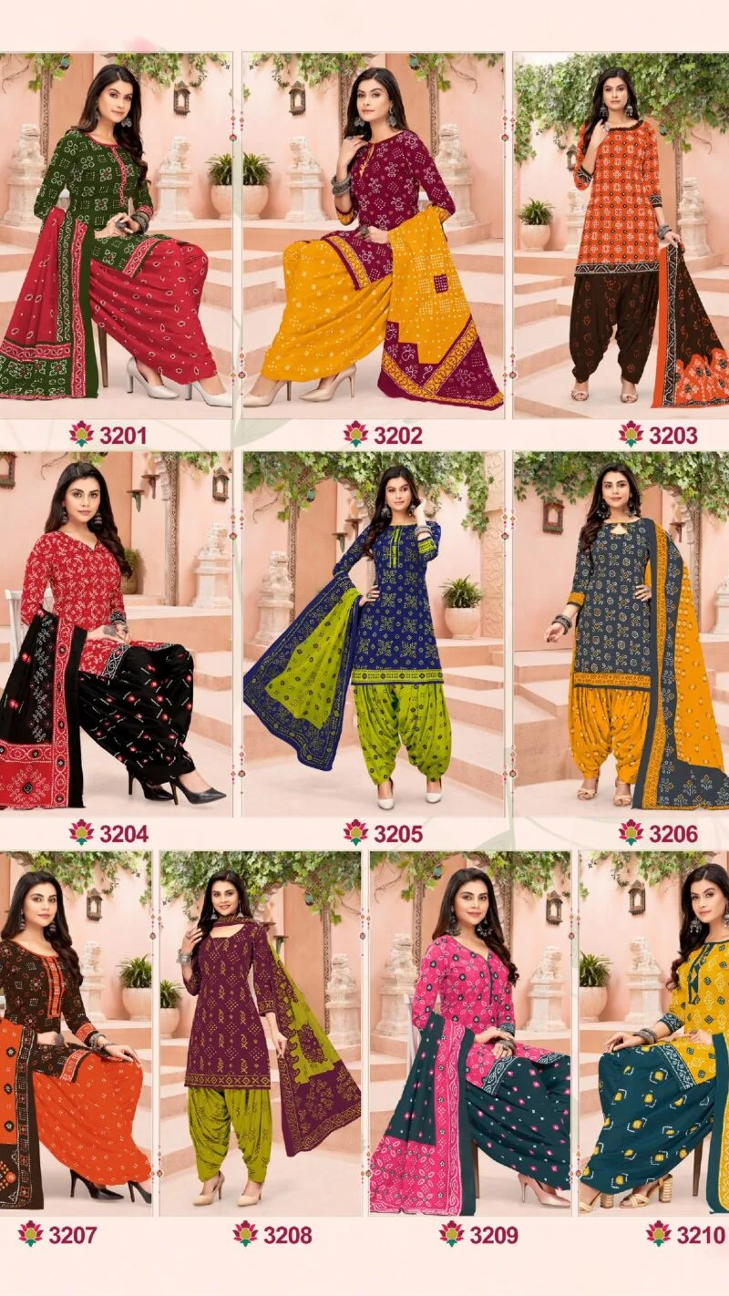 Bandhani Special Vol 32 Patidar Mills Wholesale Cotton Dress Material