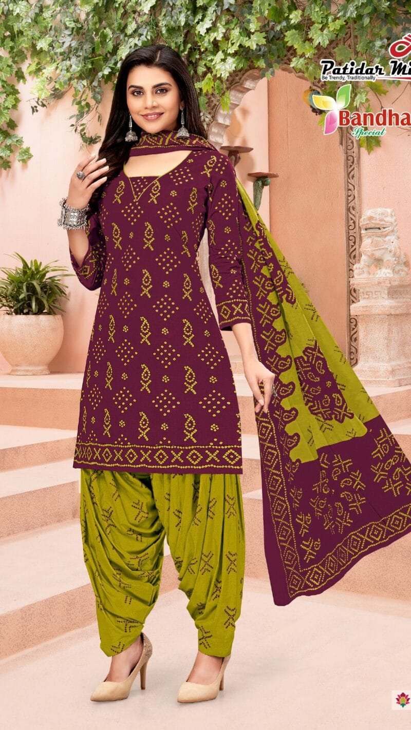 Bandhani Special Vol 32 Patidar Mills Wholesale Cotton Dress Material