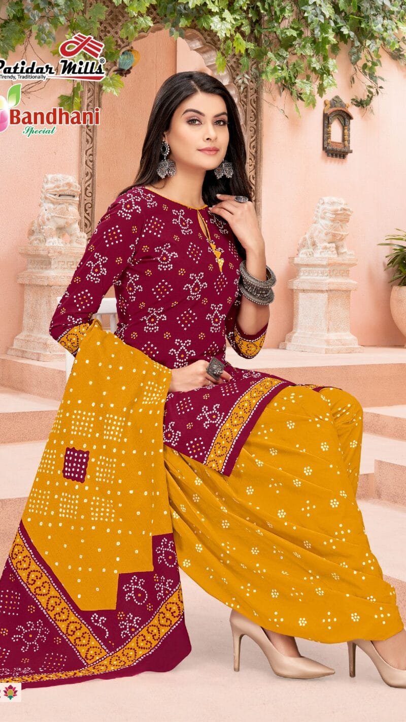 Bandhani Special Vol 32 Patidar Mills Wholesale Cotton Dress Material