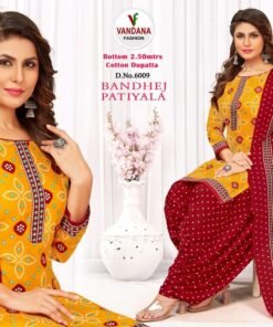 Bandhej Patiyala Vol 6 Vandana Fashion Wholesale Cotton Dress Material