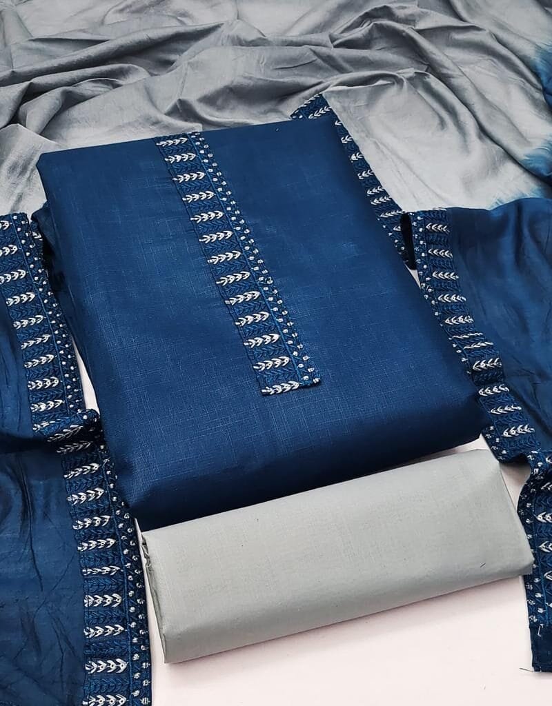 Bombay Cotton Embroidery Tie Work Suits