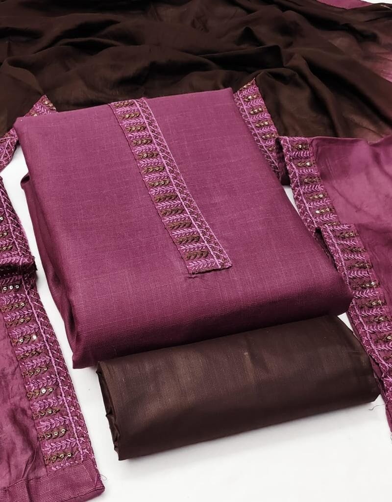 Bombay Cotton Embroidery Tie Work Suits