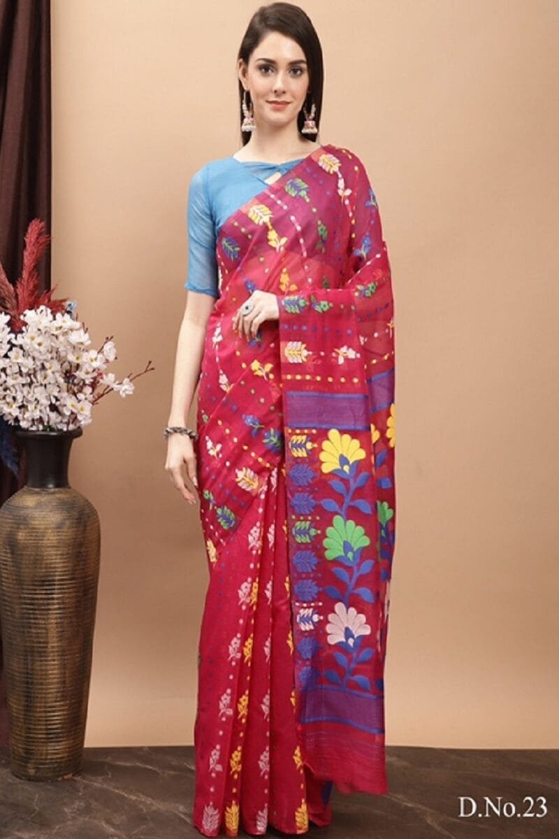 Buy Daily wear Pure Jamdani Cotton Saree Wholesale