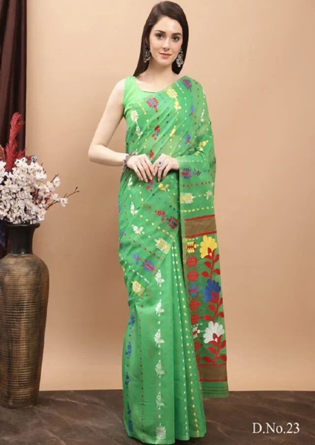 Buy Daily wear Pure Jamdani Cotton Saree Wholesale