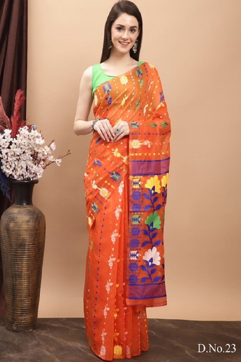 Buy Daily wear Pure Jamdani Cotton Saree Wholesale