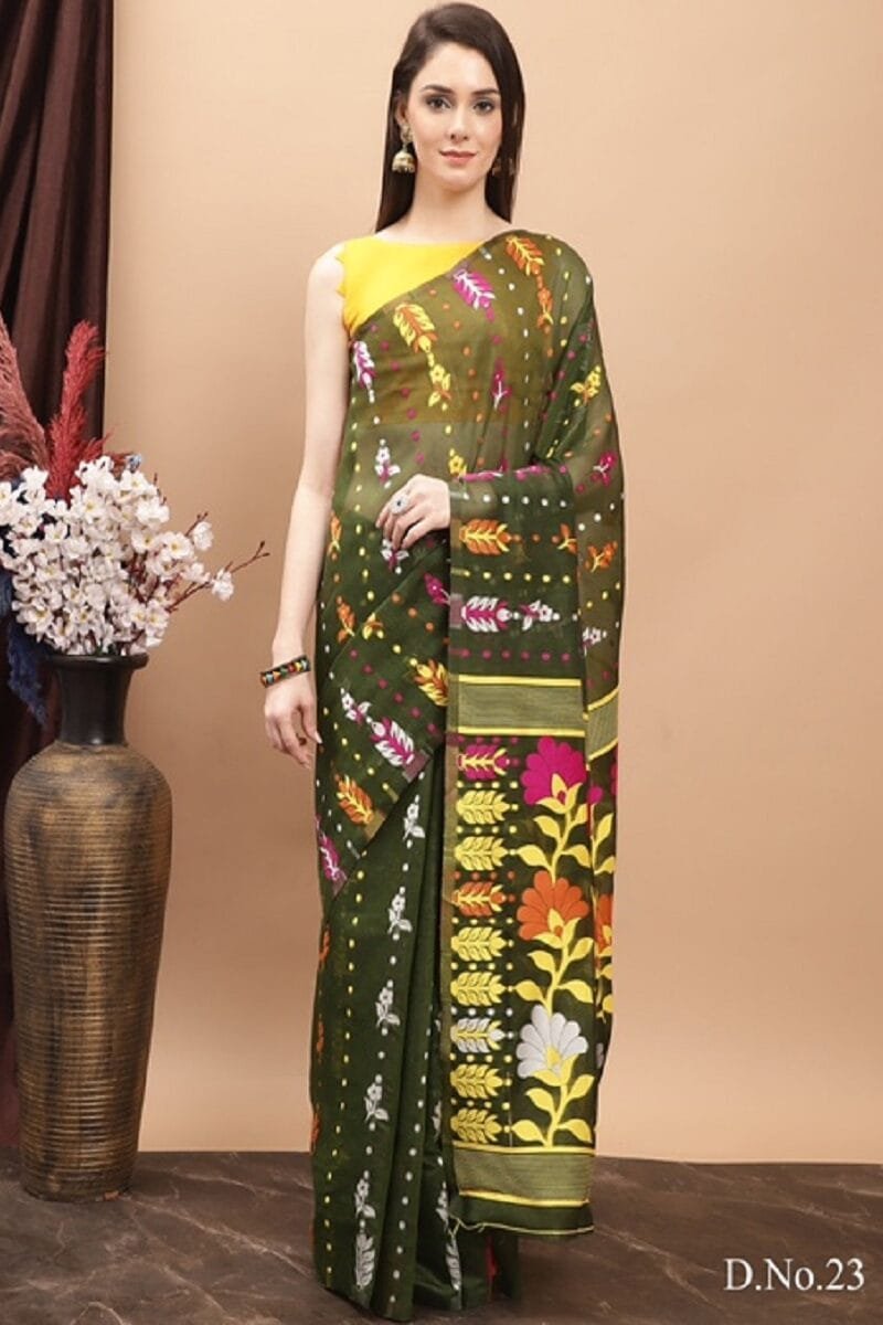 Buy Daily wear Pure Jamdani Cotton Saree Wholesale