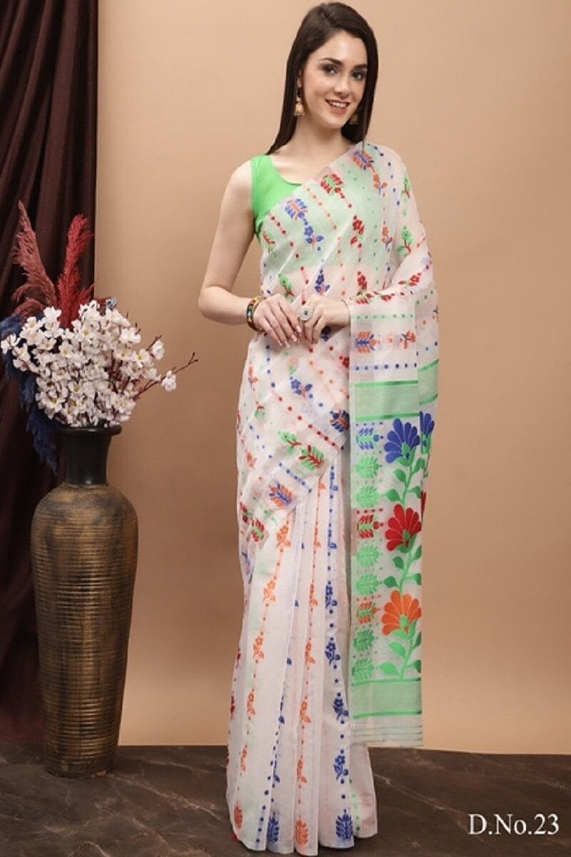 Buy Daily wear Pure Jamdani Cotton Saree Wholesale