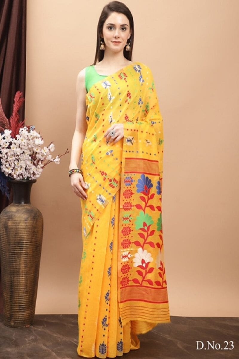 Buy Daily wear Pure Jamdani Cotton Saree Wholesale