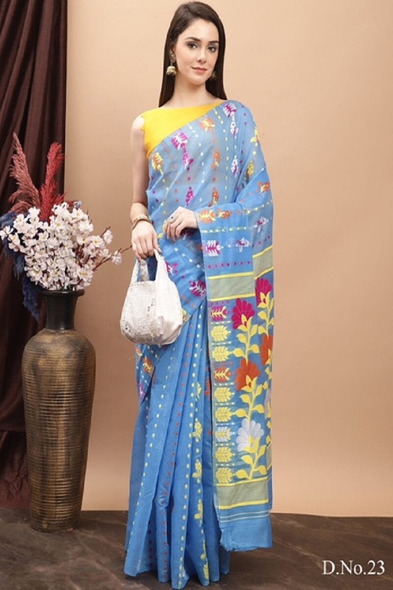Buy Daily wear Pure Jamdani Cotton Saree Wholesale