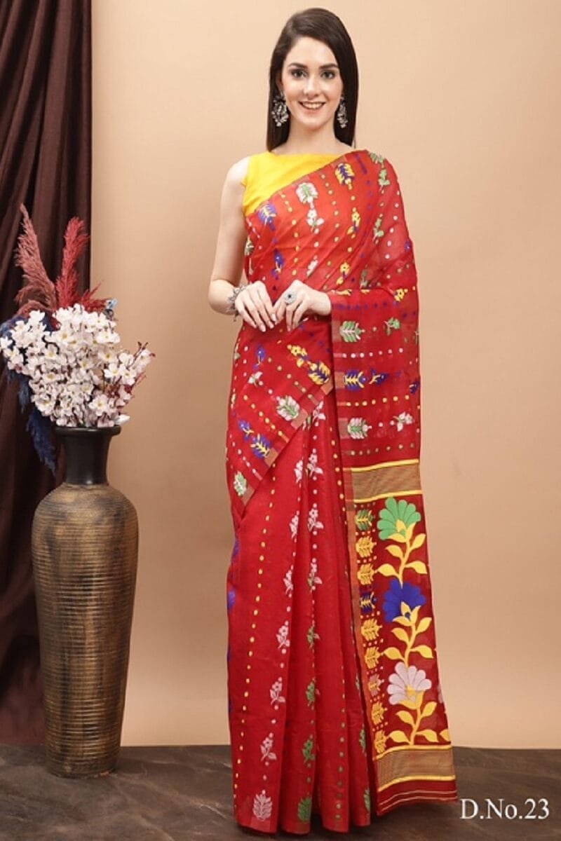 Buy Daily wear Pure Jamdani Cotton Saree Wholesale