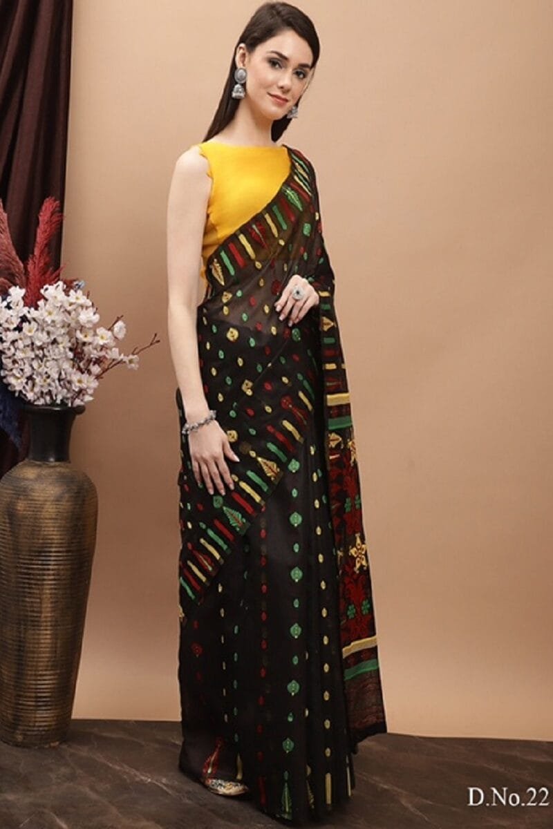 Daily wear Pure Jamdani Cotton Saree Wholesale