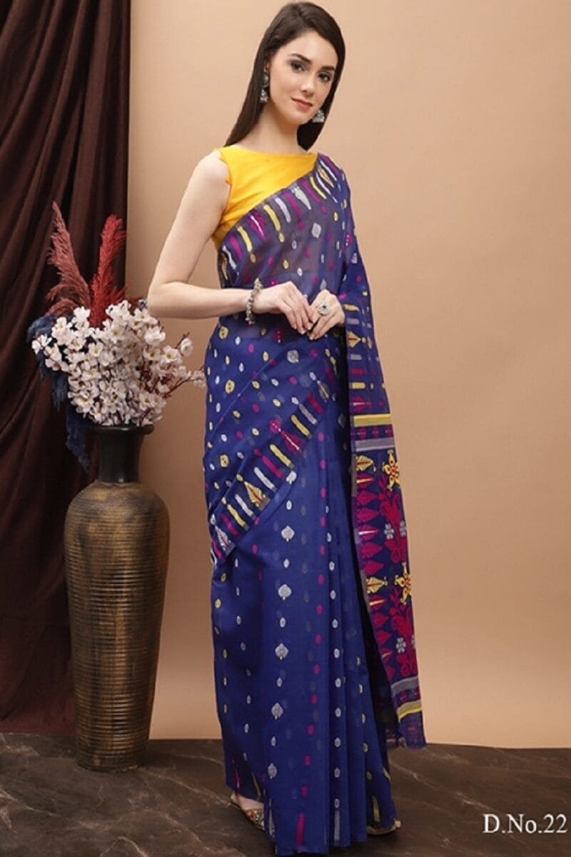 Daily wear Pure Jamdani Cotton Saree Wholesale