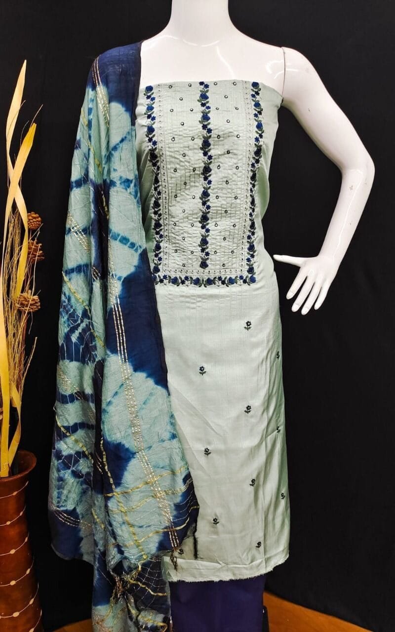 Exclusive Embroidery Work Dress Material Suit For Women