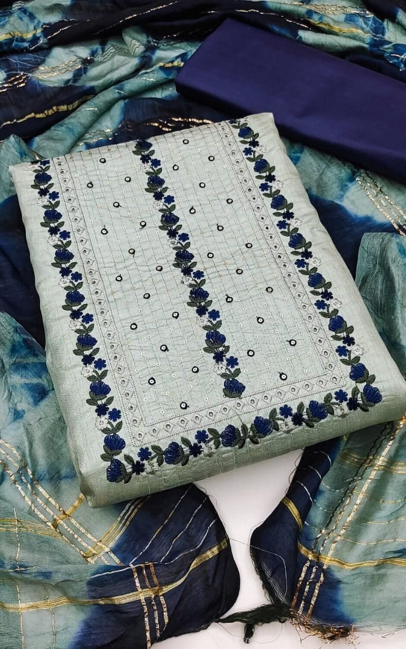 Exclusive Embroidery Work Dress Material Suit For Women