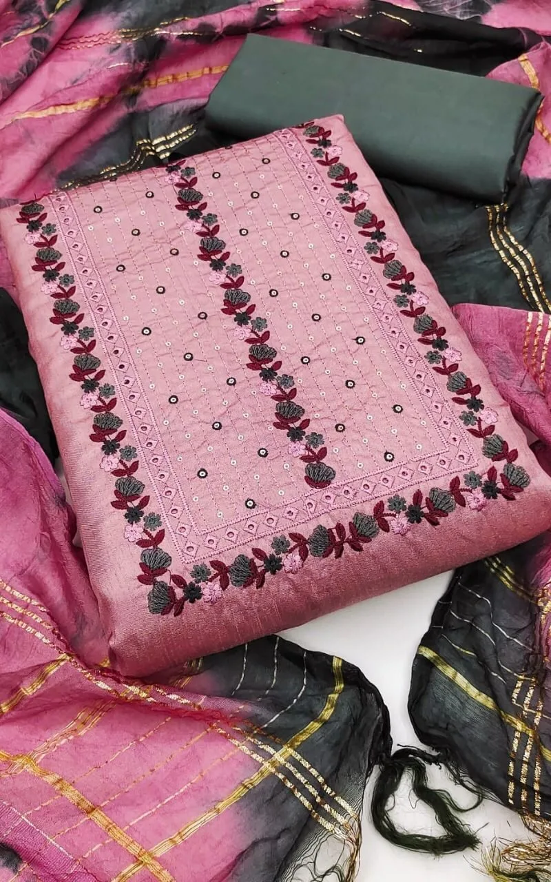 Exclusive Embroidery Work Dress Material Suit For Women