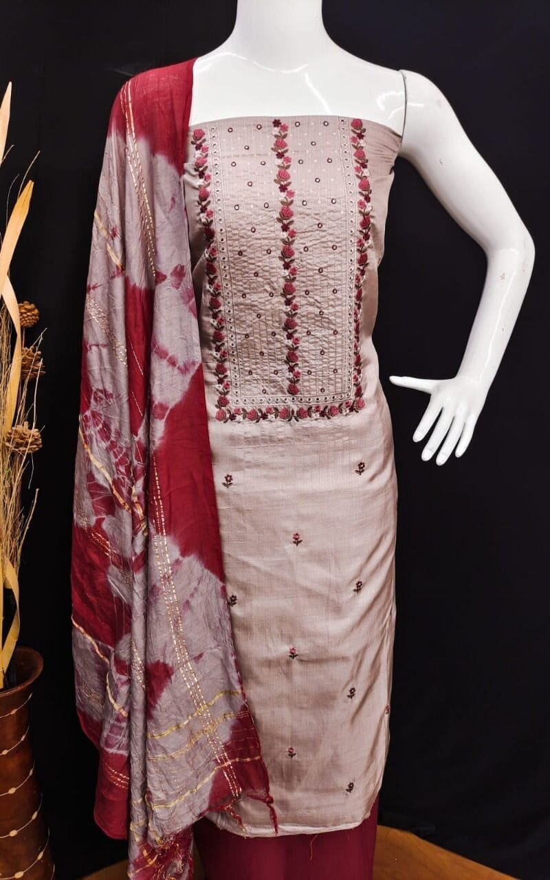 Exclusive Embroidery Work Dress Material Suit For Women