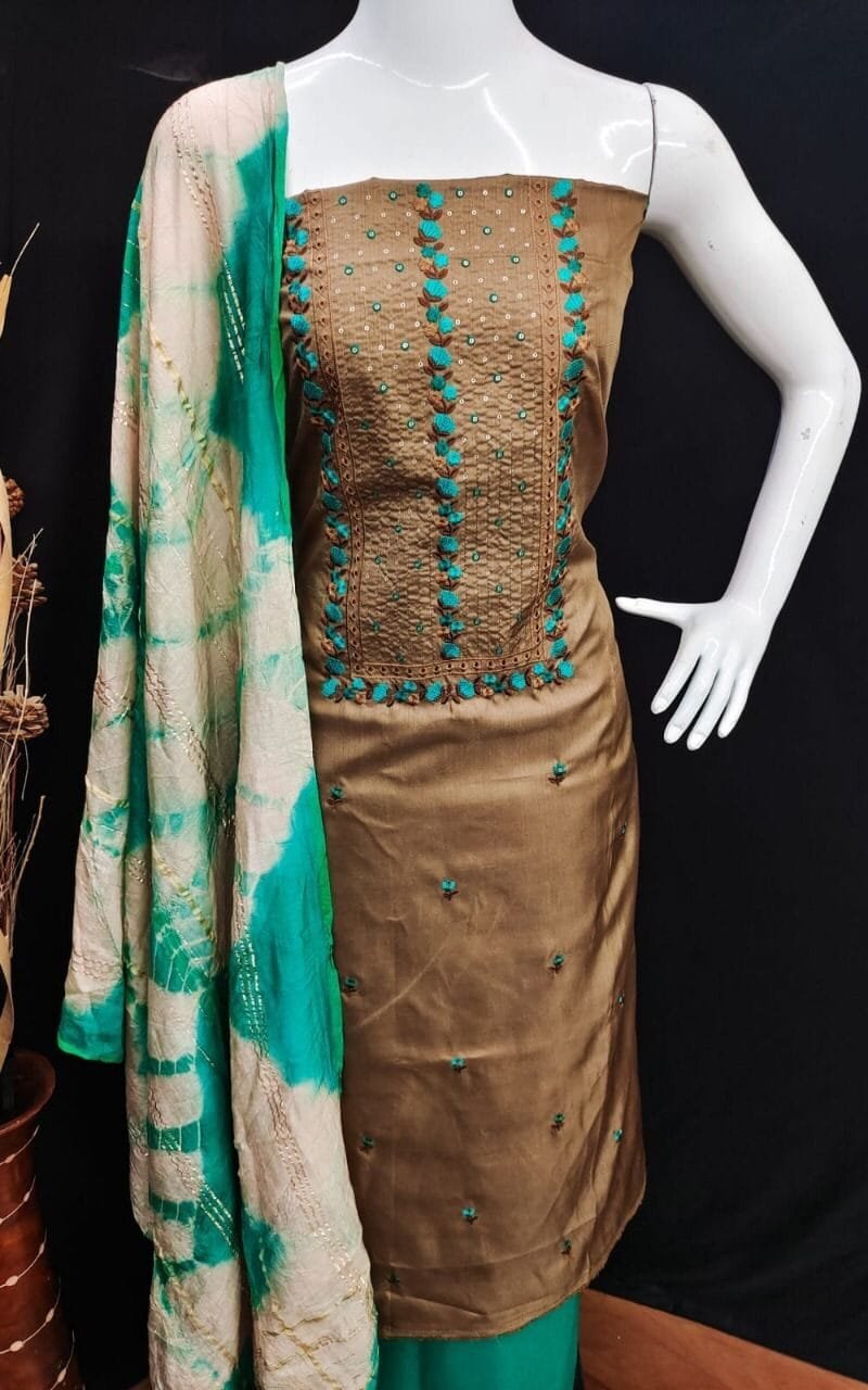 Exclusive Embroidery Work Dress Material Suit For Women