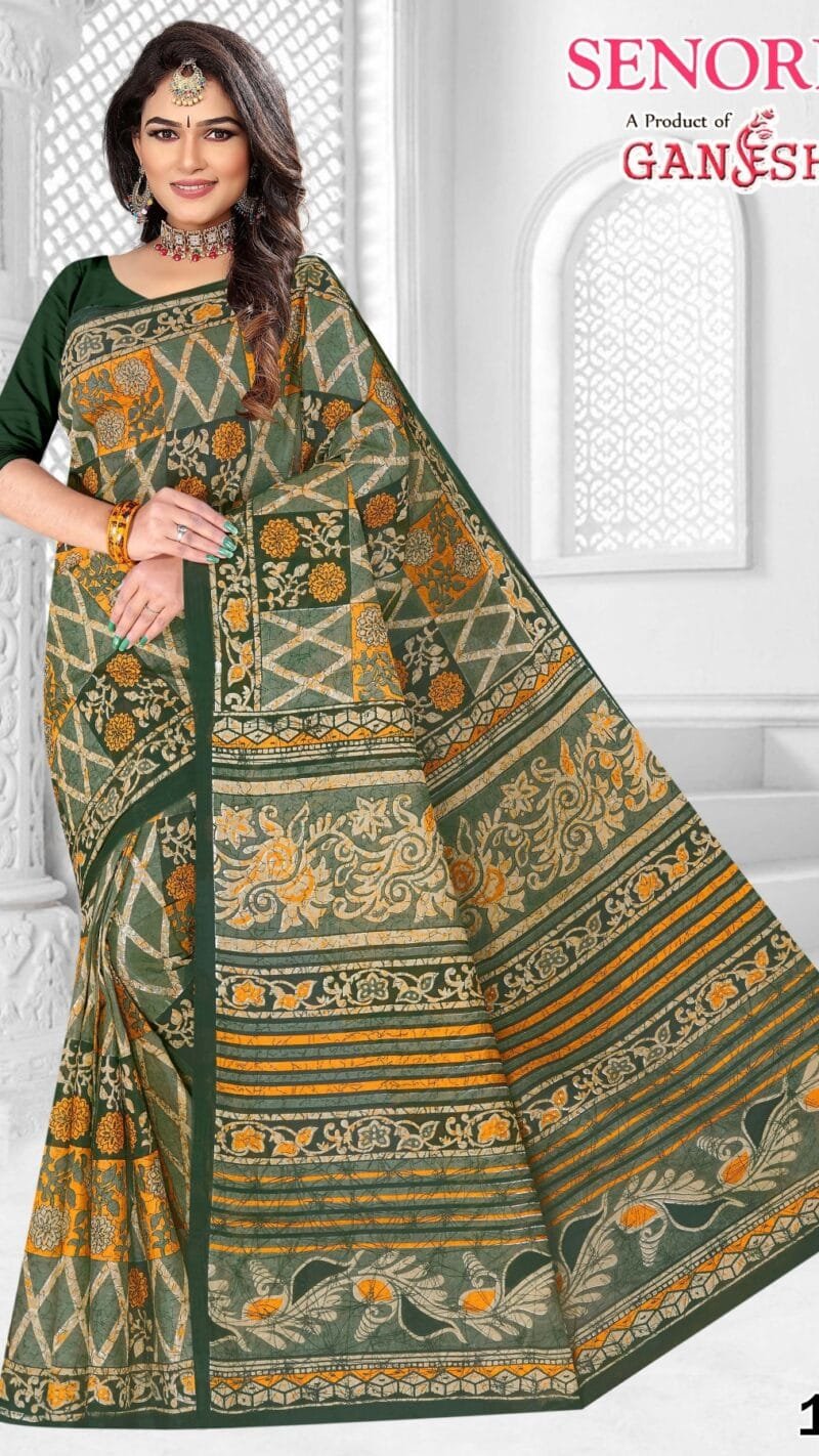 Ganesha Senorita Vol 1 Pure Cotton Saree Wholesale
