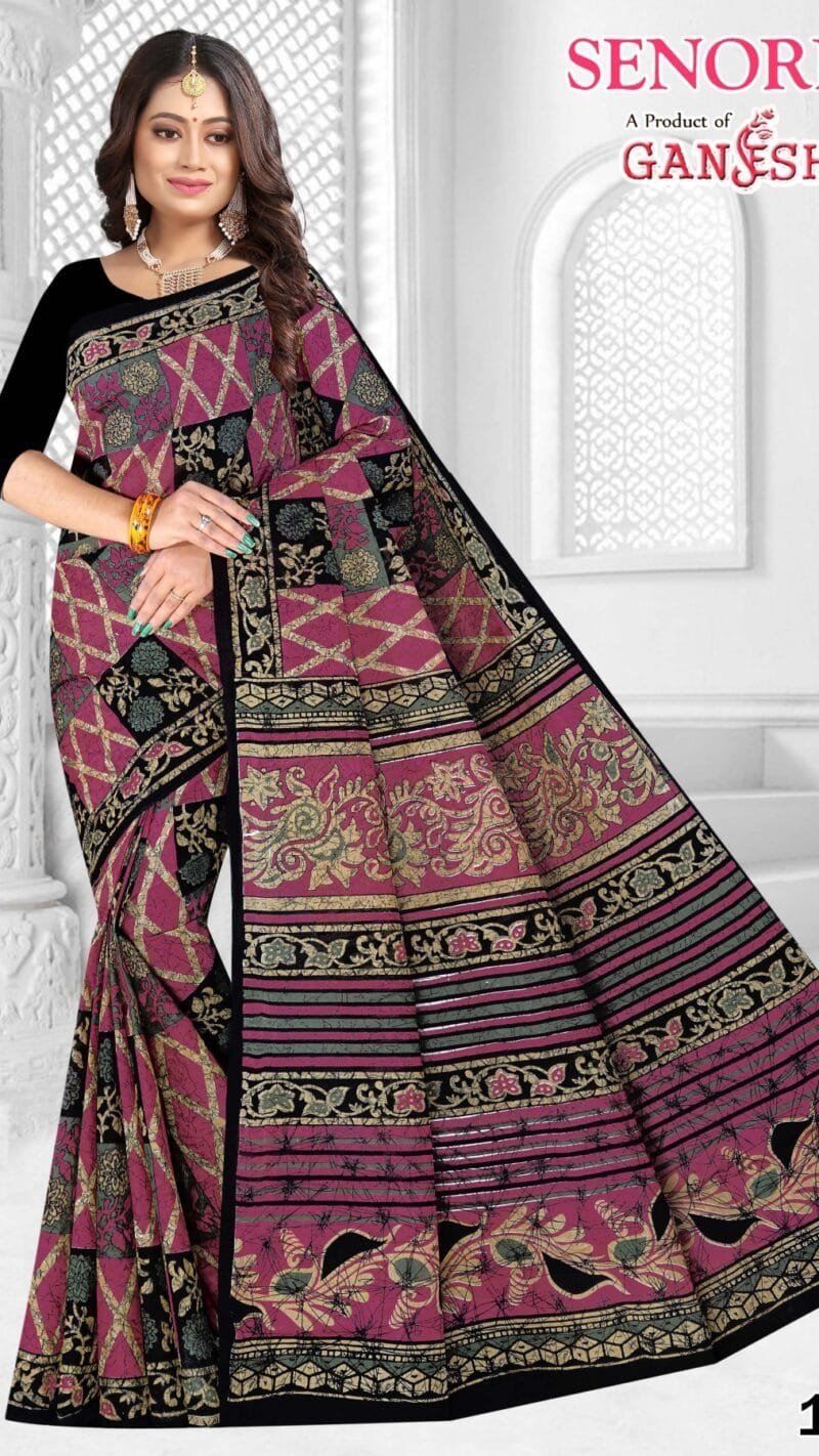 Ganesha Senorita Vol 1 Pure Cotton Saree Wholesale