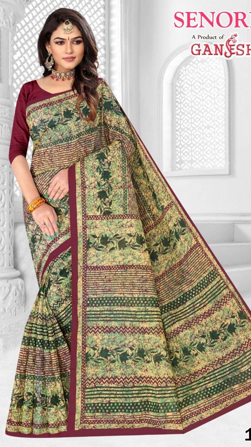 Ganesha Senorita Vol 1 Pure Cotton Saree Wholesale