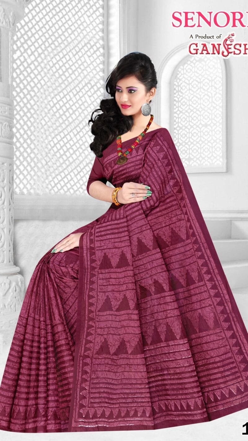 Ganesha Senorita Vol 1 Pure Cotton Saree Wholesale