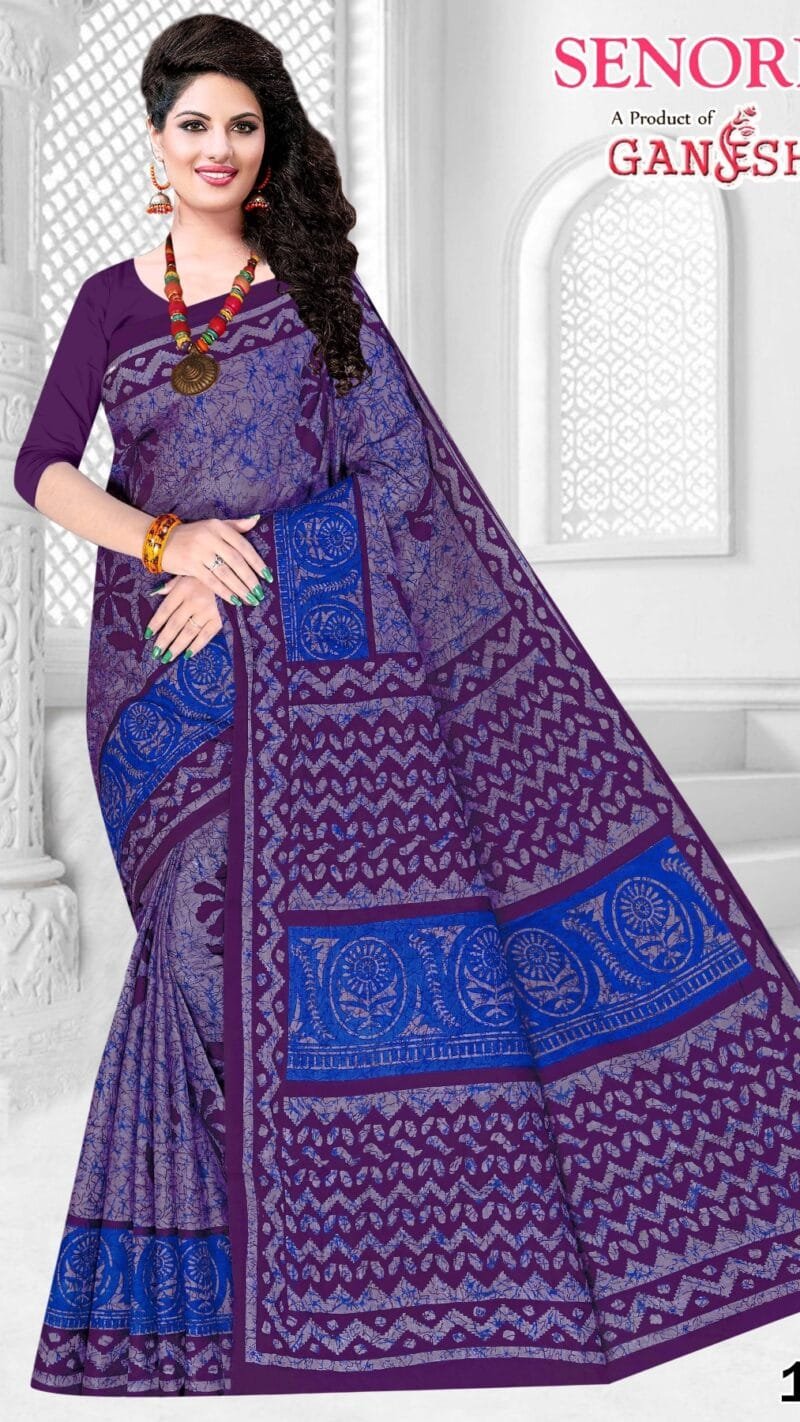 Ganesha Senorita Vol 1 Pure Cotton Saree Wholesale