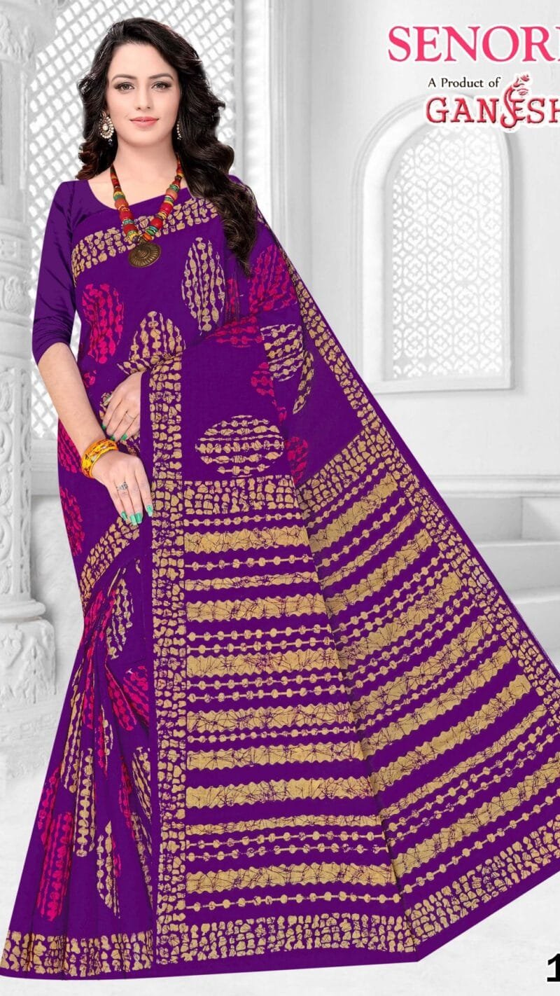 Ganesha Senorita Vol 1 Pure Cotton Saree Wholesale