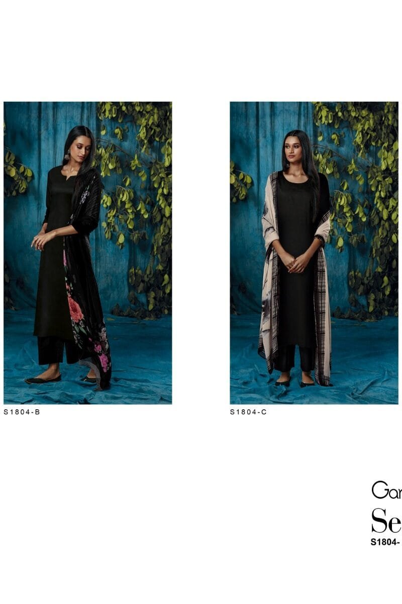 Ganga Selvi 1804 Premium Cotton Satin Solid Dress Material