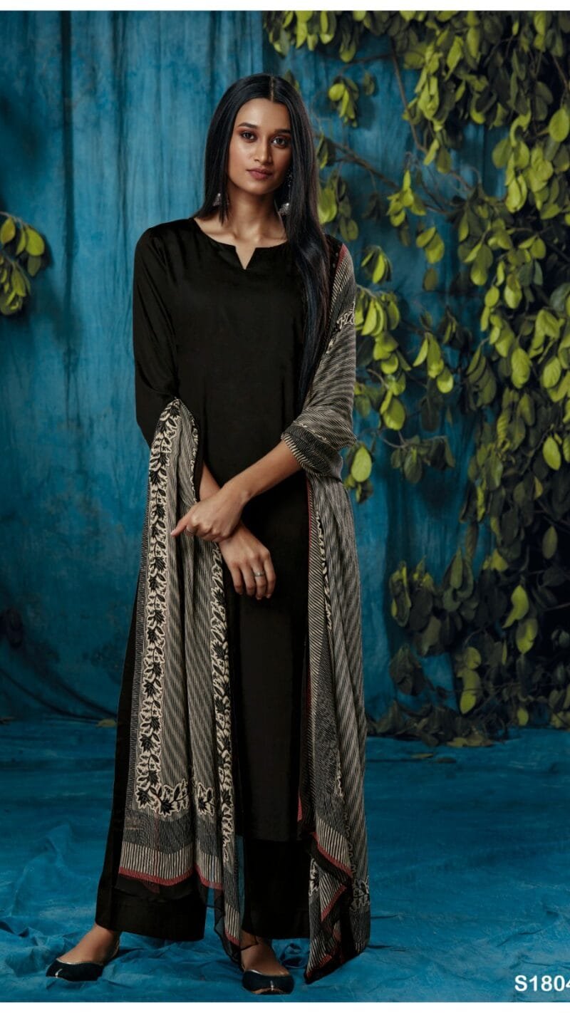 Ganga Selvi 1804 Premium Cotton Satin Solid Dress Material