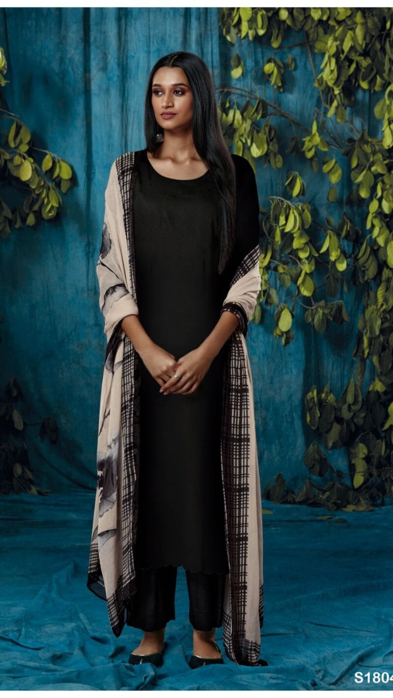 Ganga Selvi 1804 Premium Cotton Satin Solid Dress Material