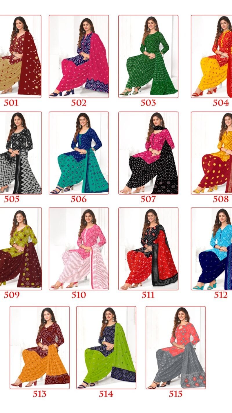 Ganpati Bandhej Wholesale Cotton Dress Material