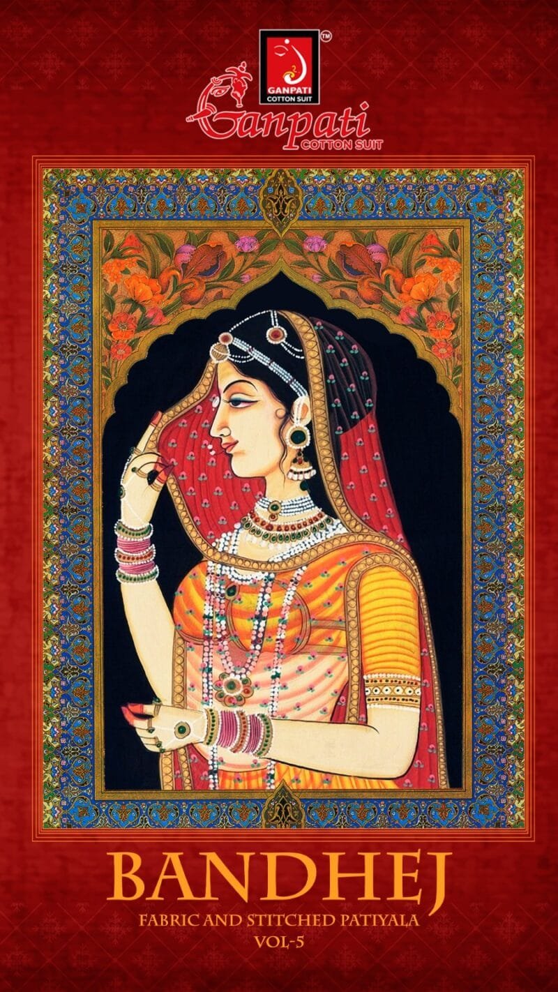 Ganpati Bandhej Wholesale Cotton Dress Material