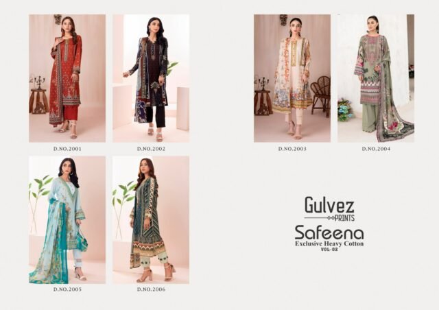 Gulvez Safeena Vol 2 Wholesale Cotton Dress Material