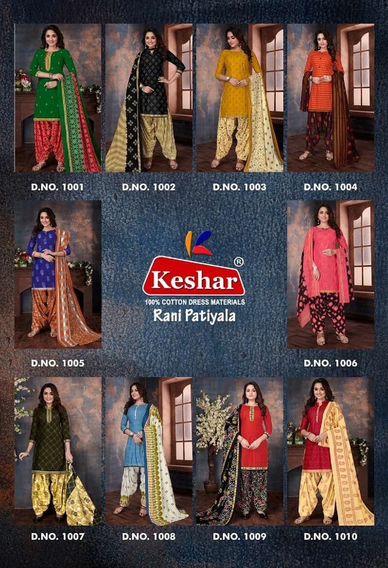 Kesar Rani Patiyala Vol 1 Wholesale Cotton Dress Material