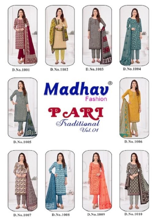 Madhav Pari Tradition Vol 1 Wholesale Cotton Dress Material