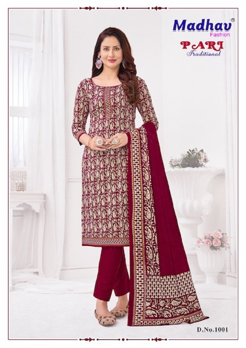 Madhav Pari Tradition Vol 1 Wholesale Cotton Dress Material 3