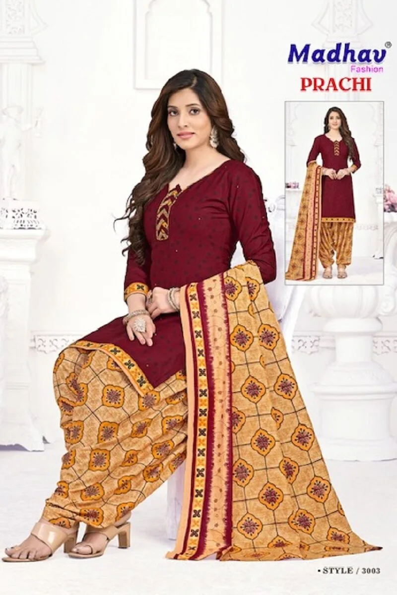 Madhav Prachi Vol 3 Wholesale Cotton Dress Material