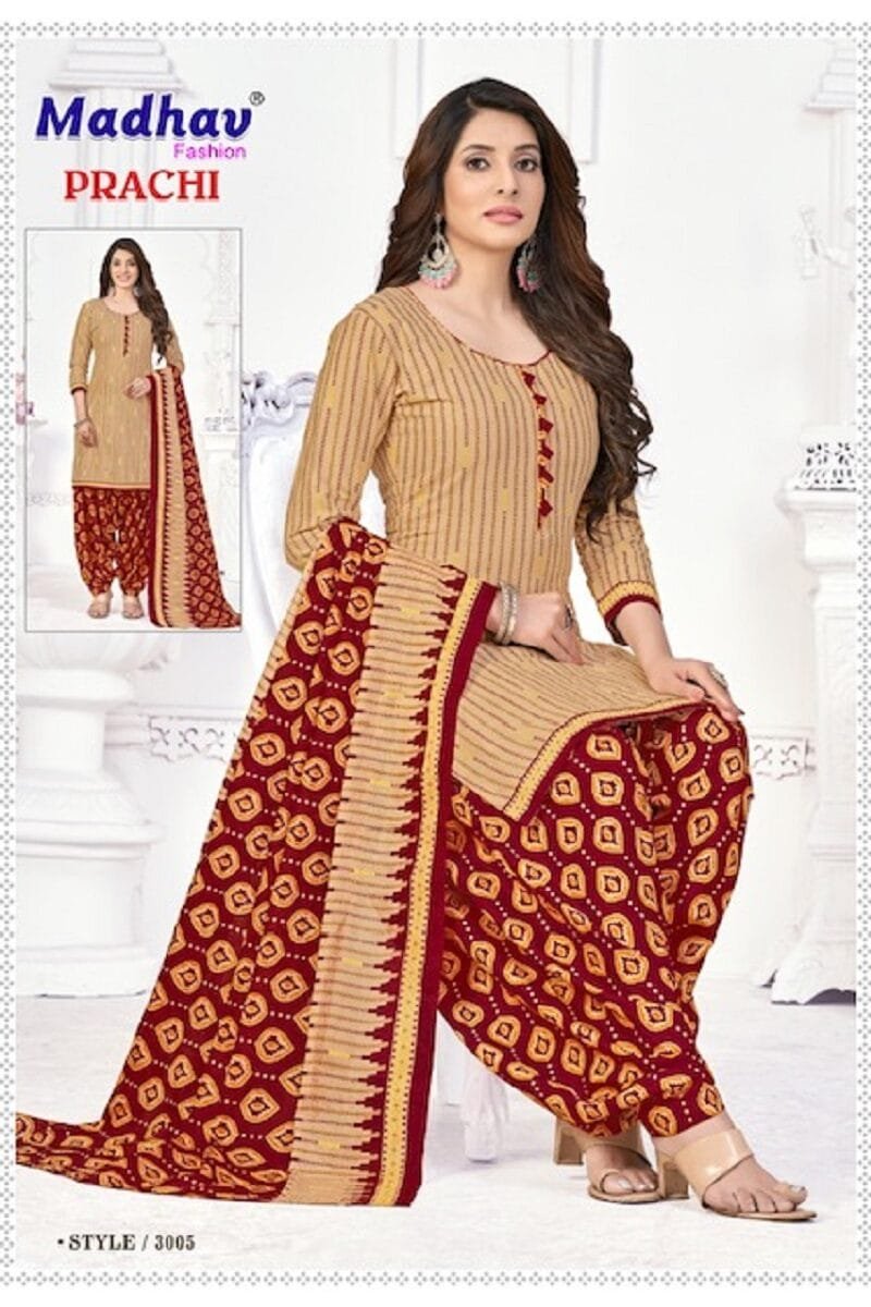 Madhav Prachi Vol 3 Wholesale Cotton Dress Material