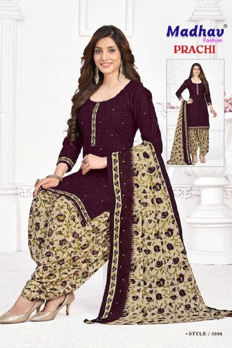 Madhav Prachi Vol 3 Wholesale Cotton Dress Material